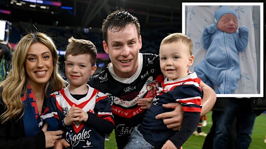 Luke Keary with his family.