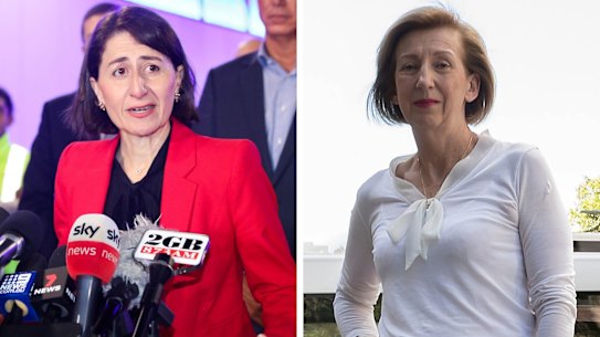 Composite image of Gladys Berejiklian and Elizabeth Tydd