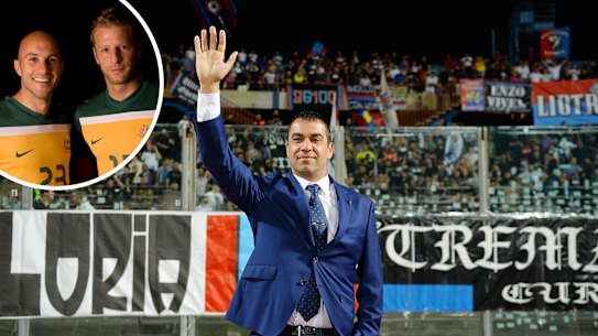 Ross Pelligra is the owner of revived Italian club Catania SSD, and is leaning on Socceroos legends Vince Grella and Mark Bresciano for advice.