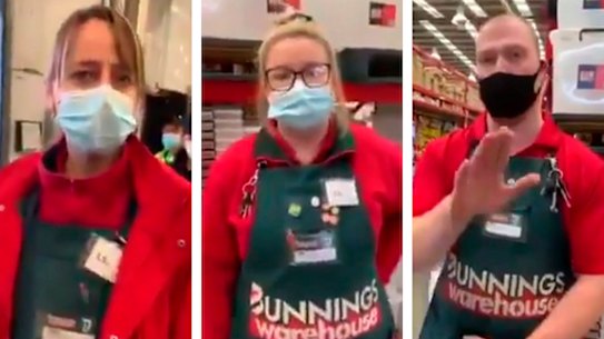 Wesfarmers chief Rob Scott praised Bunnings staff for the way they dealt with a customer who refused to wear a mask. 