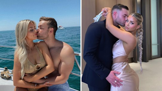 Murder accused man Andre Rebelo pictured with his former partner.