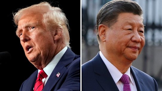 US President Donald Trump and Chinese President Xi Jinping. 