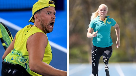 Dylan Alcott and Vanessa Low.