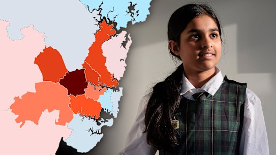 Mani Beeram, 11, is sitting the selective school exam on Thursday.