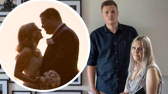 SHD NEWS.Andrea and Brendan Oxford’s wedding photos by Ryan Chembri. Photo: Ryan Schembri. SH NEWS: Brendan and Andrea Oxford were married in August 2017 but it took them years to finally get what they paid for from the wedding photographer they hired to cover their day, Ryan Schembri. 2nd April 2021, Photo: Wolter Peeters, The Sun Herald. SHD NEWS. 