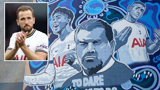 New Tottenham Hotspur manager Ange Postecoglou already has his first mural - but Harry Kane’s not on it.