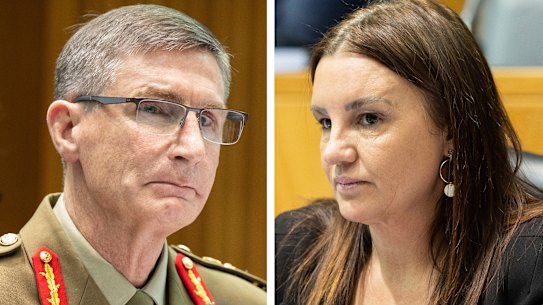 Defence Force chief Angus Campbell and senator Jacqui Lambie faced off in Senate estimates on Tuesday.