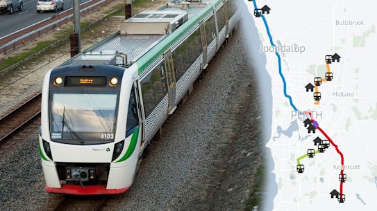 Perth trains Metronet house prices main picture. Picture: WAtoday