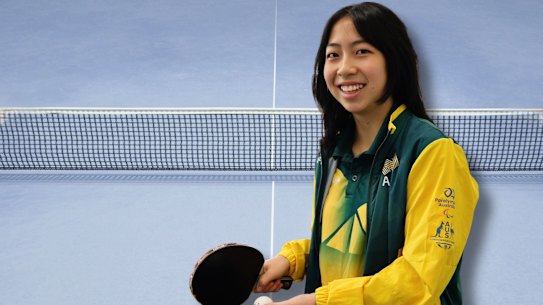 Year 10 Perth Modern student Chelsea Wu is training for the Olympic Games in table tennis. Homepage image.
