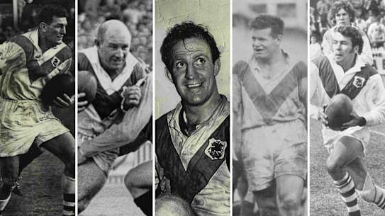 Norm Provan, Brian Clay, Johnny Raper, Ken Kearney, Billy Smith