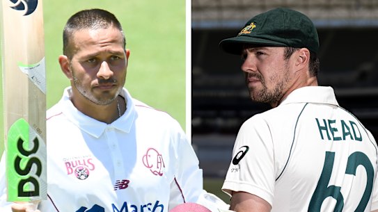 Usman Khawaja and Travis Head are in a shootout for the No.5 Test spot.