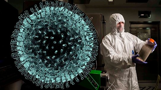 Composite image features Professor George Lovrecz, manufacturing research teams leader at the CSIRO's Clayton manufacturing facility.
