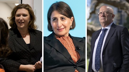 composite - 123514 Upper House pre selection. NSW Liberal party pre selection for upper house seats. Natasha Maclaren-Jones, in black suit, who is one of the candidates.Gladys Berejiklian, Premier of NSW Financial Review Business Summit 2021 Tuesday 9th March 2021 AFR photo LOUIE DOUVISNEWS: Nationals MP Trevor Khan. 1st October 2020, Photo: Wolter Peeters, The Sydney Morning Herald.