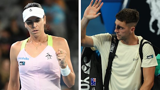 Australians Ajla Tomljanovic and Thanasi Kokkinakis have exited the Australian Open tournament.