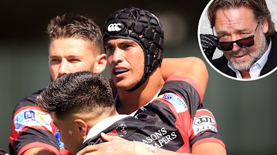 Russell Crowe has cast doubt on Joseph Suaalii’s move to the Roosters.