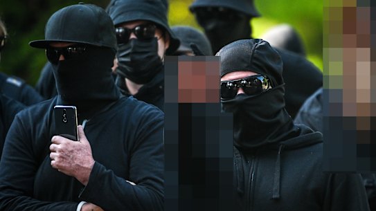 Campaigners opposed to immigration give the Nazi salute in Melbourne in May.