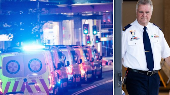 Homepage composite
Witness Critical Care Paramedic Chris Wilkinson. Bondi Junction Westfield inquest at Lidcombe Coroners Court,. April 30,, 2025. Photo Edwina Pickles SMH

SMH: Bondi Junction Westfield and streets surrounding were in lockdown and closed as police and ambulance respond to multiple stabbing and shooting casualties.
Saturday 13,April 2024 photo: Oscar Colman