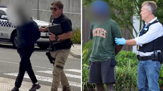 Two men, aged 25 and 27, are accused of setting Caulfield’s Burgertory store alight.