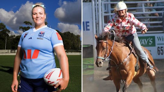 Ellie Johnston will make her Origin debut at Suncorp Stadium, but in the off-season, you can find her in the rodeo ring. 