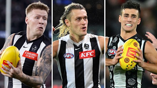 Chief playmakers Jordan de Goey, Darcy Moore and Nick Daicos have been absent in recent weeks and Collingwood’s form has suffered. The question now is whether the Magpies have enough time to recapture their form and hunger for the finals.