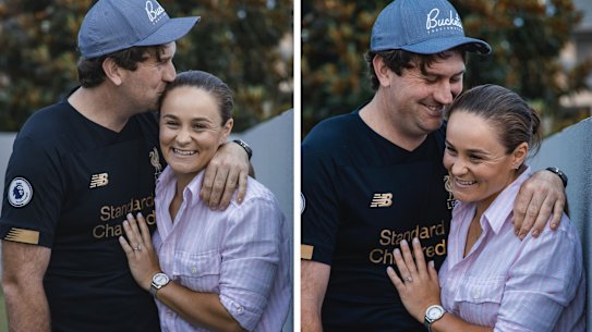 “Future Husband”: Ash Barty announced her engagement to partner Garry Kissick on Instagram.