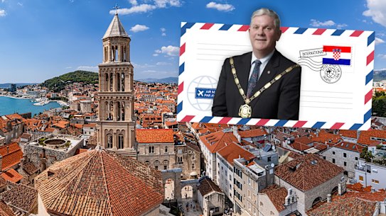 City of Cockburn Mayor Logan Howlett, inset, is planning to travel to Split, Croatia, as part of a “sister cities” partnership with the local government. Picture: Getty Images/Supplied