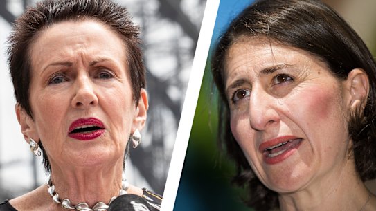 Face off: Clover Moore and Gladys Berejiklian.