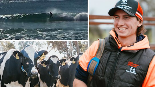 Luke Hall was matched with a dairy business in Dubbo, where milking starts at 3am.