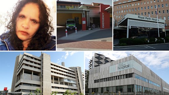 Donna Tucker, top left, stole handbags from several Perth hospitals before going on a spending spree with credit cards. Pictures: Supplied