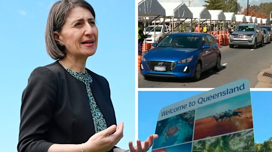 Premier Gladys Berejiklian has urged her Queensland counterpart to bring down the border now after NSW recorded zero new locally acquired cases on Tuesday.