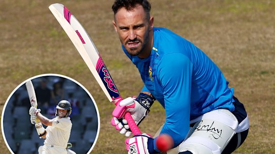 Mike Hussey and Faf du Plessis.