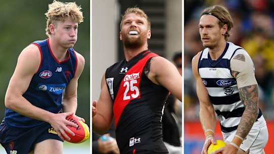  Jacob van Rooyen (Melbourne), Jake Stringer (Essendon) and Tom Stewart (Geelong) were among the inclusions when the teams were named for round three of the AFL season.