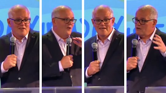 Scott Morrison delivered a sermon to Victory Life Centre on Sunday, urging churchgoers to trust in God, not government.