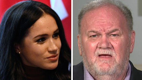 The father of Meghan, Duchess of Sussex, is prepared to testify against her over a claim that a tabloid newspaper unlawfully published one of her private letters to him. Photo: AP