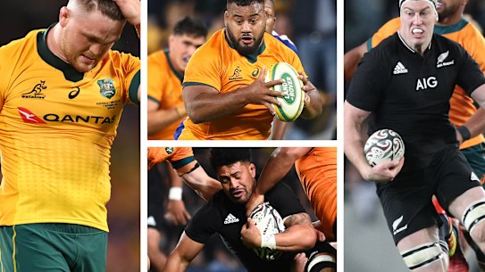 Clockwise from left: Lachlan Swinton, Taniela Tupou, Brodie Retallick and Ardie Savea.