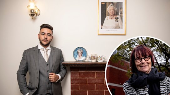 Composite - NEWS: Young monarchist Daniel Lahood, 20, at his home in Ashbury. 9th March 2021, Photo: Wolter Peeters, The Sydney Morning Herald.Prof. Jenny Hocking reveals her insights into the just released ‘Palace letters’ on Whitlam dismissal and what they mean for Australia. 14 July 2020. The Age News. Photo: Eddie Jim.