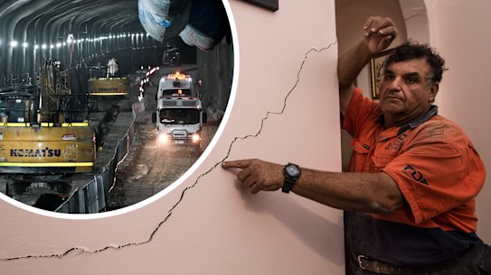 'Living in fear': Homeowners blame WestConnex for cracked walls