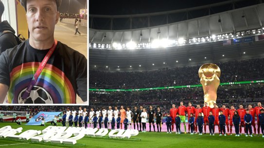 Grant Wahl (inset) said he was detained before USA v Wales.