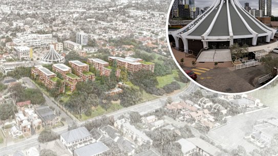 In a picture acquired Wednesday, 7 September 2022 shows Artist’s impressions of the proposed development at 2a Gregory Place in Harris Park, the site of a disused factory. The five buildings of four, six and eight storeys would have 483 apartments, with half reserved for affordable housing and half for long-term renters through build to rent. in an undated image. Pic - SUPPLIED
