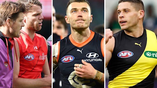 Jordan Ridley, Patrick Cripps, Dion Prestia.