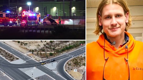 Kaleb Brunsdon died after a head-on crash on Perth’s Mitchell Freeway. There are now questions about a nearby intersection believed to have played a role in a similar crash several months ago. Pictures: Supplied