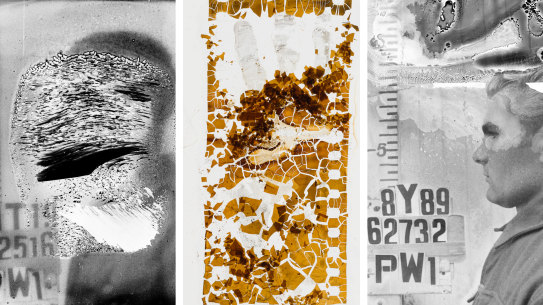 Deteriorated nitrate negatives, prints and scans of Italian prisoners of war in Australia. 