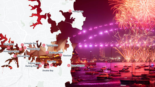 NYE fireworks vantage points 2021