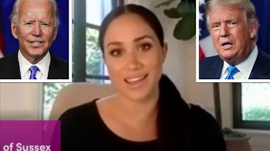 Meghan's under attack because she dared to ask American women to vote in the forthcoming US elections.