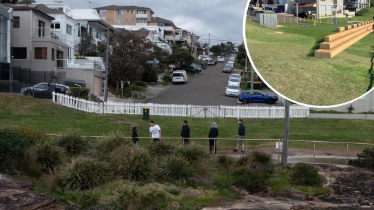 Composite - Residents and users of Eastern Reserve in Dover Heights are not happy for a proposed sewage pumping station to be built in the middle of the park, in Sydney. 25th August 2022 Photo: Janie Barrett/SMH

In a picture acquired Saturday, 27 August 2022 shows artist impression of the proposed effluent station to be built at Eastern Reserve, in Sydney.   Picture: Supplied