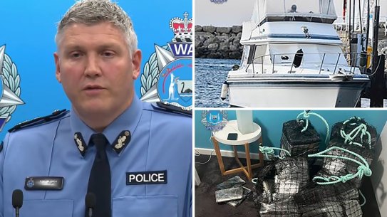 A billion dollars worth of cocaine is intercepted off the coast of WA.