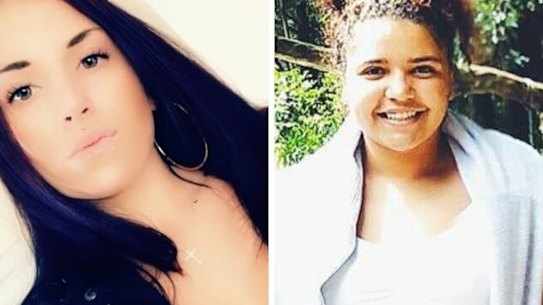 Caption: Warning: Composite image of an Indigenous person who has died. Skye Luland and Kazzandra Widders died after they were pinned under a car at Nambucca Heads in September 2019.