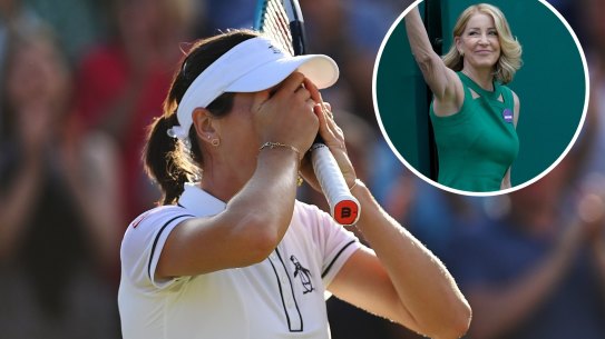 Ajla Tomljanovic and Chris Evert (inset).