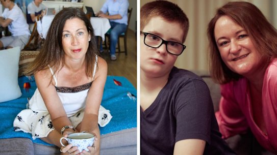 Flight Attendant Michelle Parker composite with Colleen and Mitchell Sommerin  - Renee Nowytarger