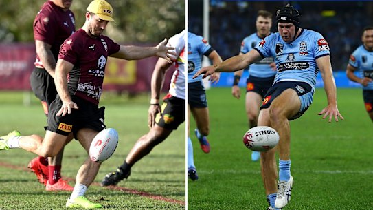 Rival Origin playmakers Ben Hunt and Matt Burton.